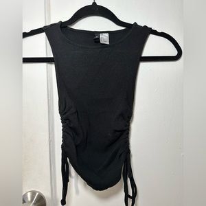 Black Crop Top - adjustable sides